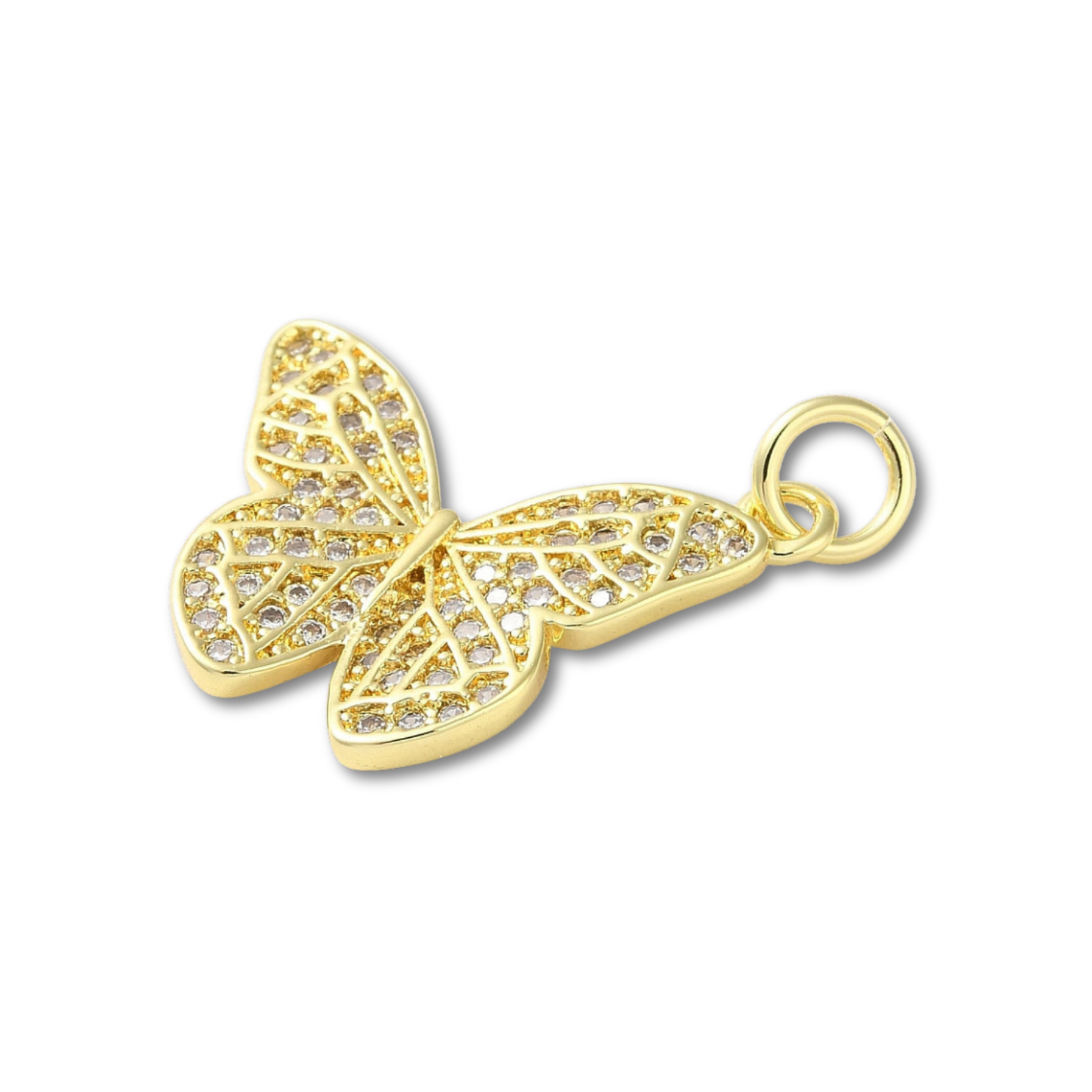 18k Gold Plated Brass Butterfly Charm