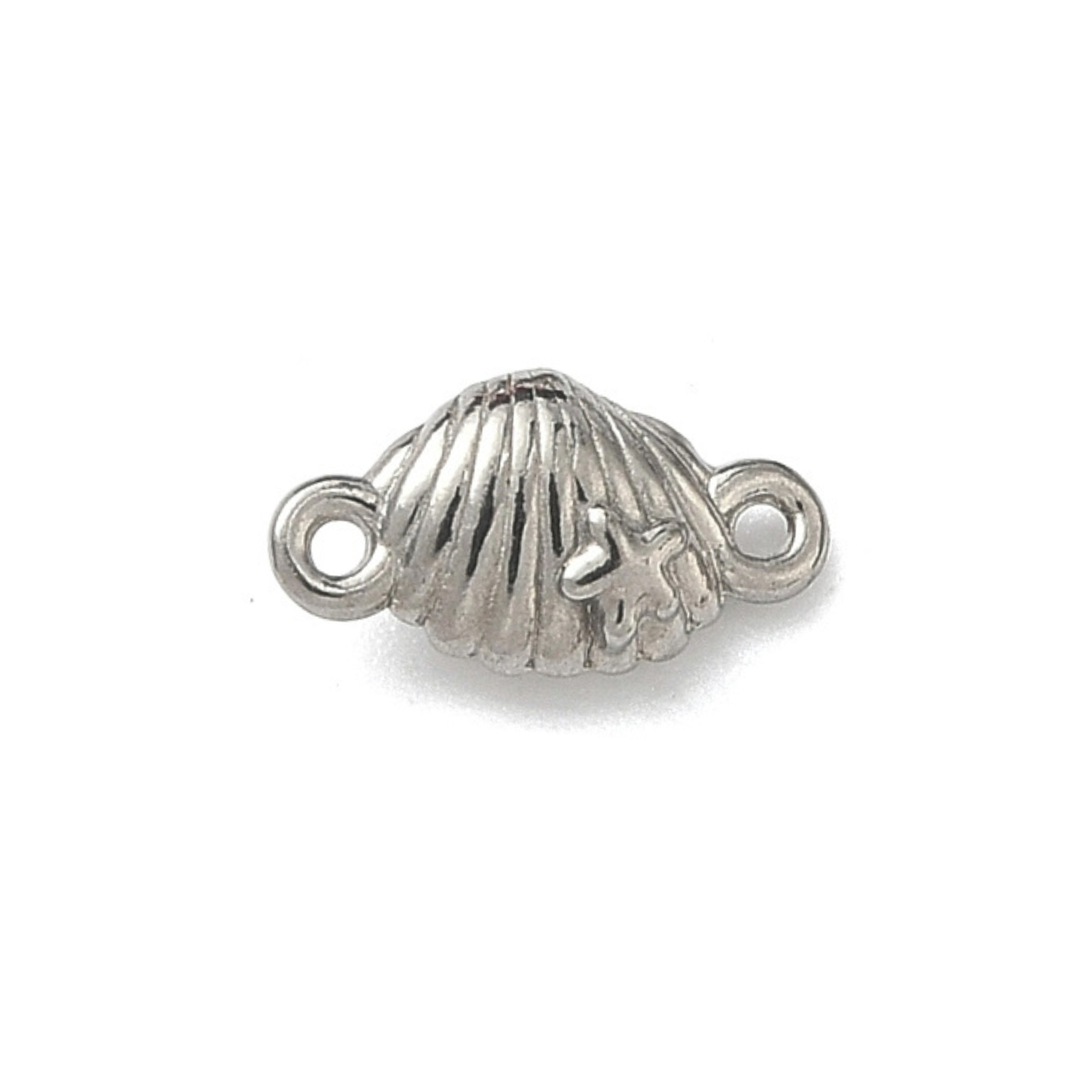 18k Gold Ion Plated Stainless Steel Seashell Connector Charm