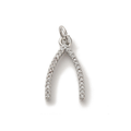 18k Gold Plated Brass Wishbone Charm