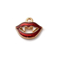 Gold Alloy Vampire Lips Charm