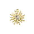Alloy Rhinestone Sun Charm