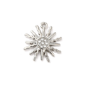 Alloy Rhinestone Sun Charm