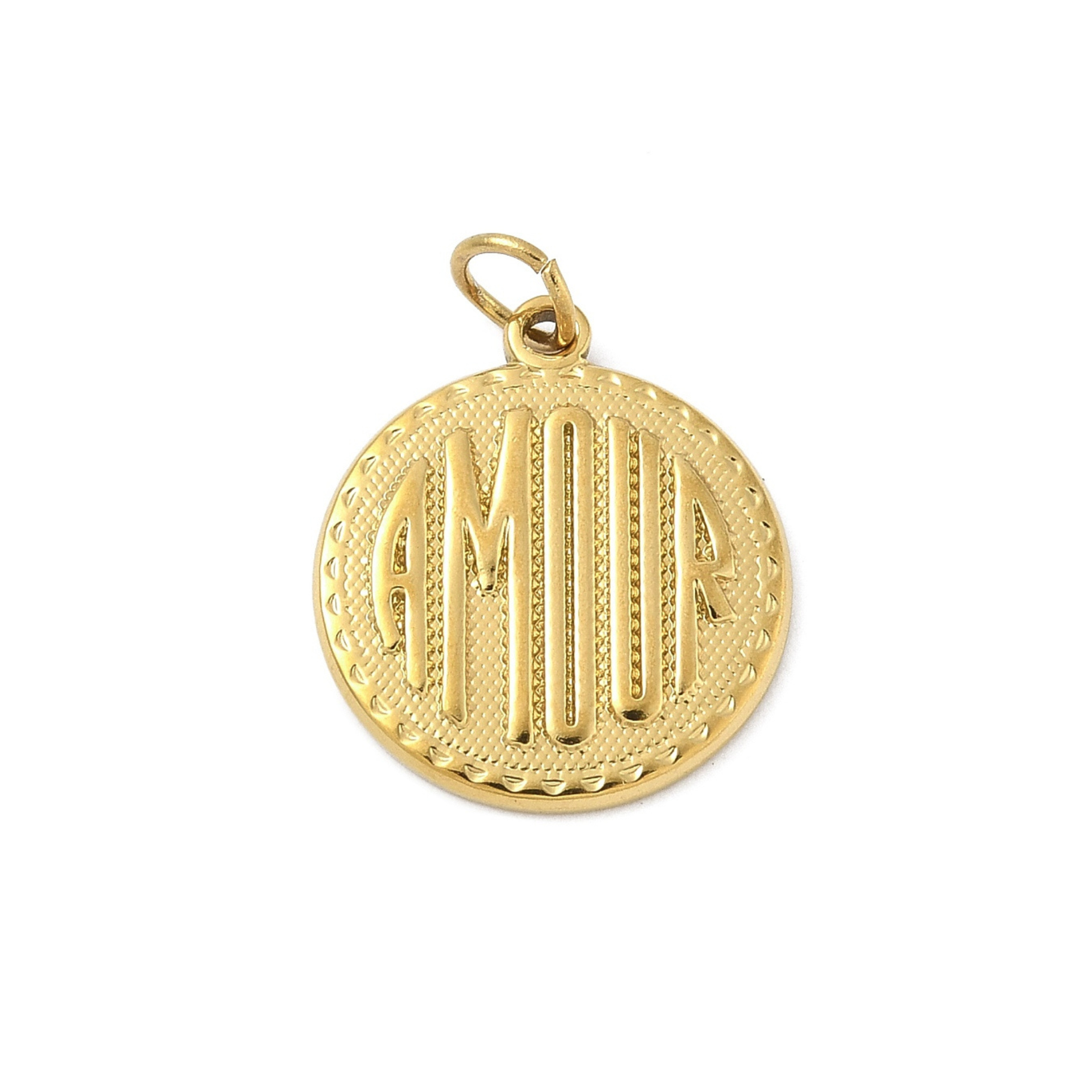 18k Gold Plated Stainless Steel Amour Charm
