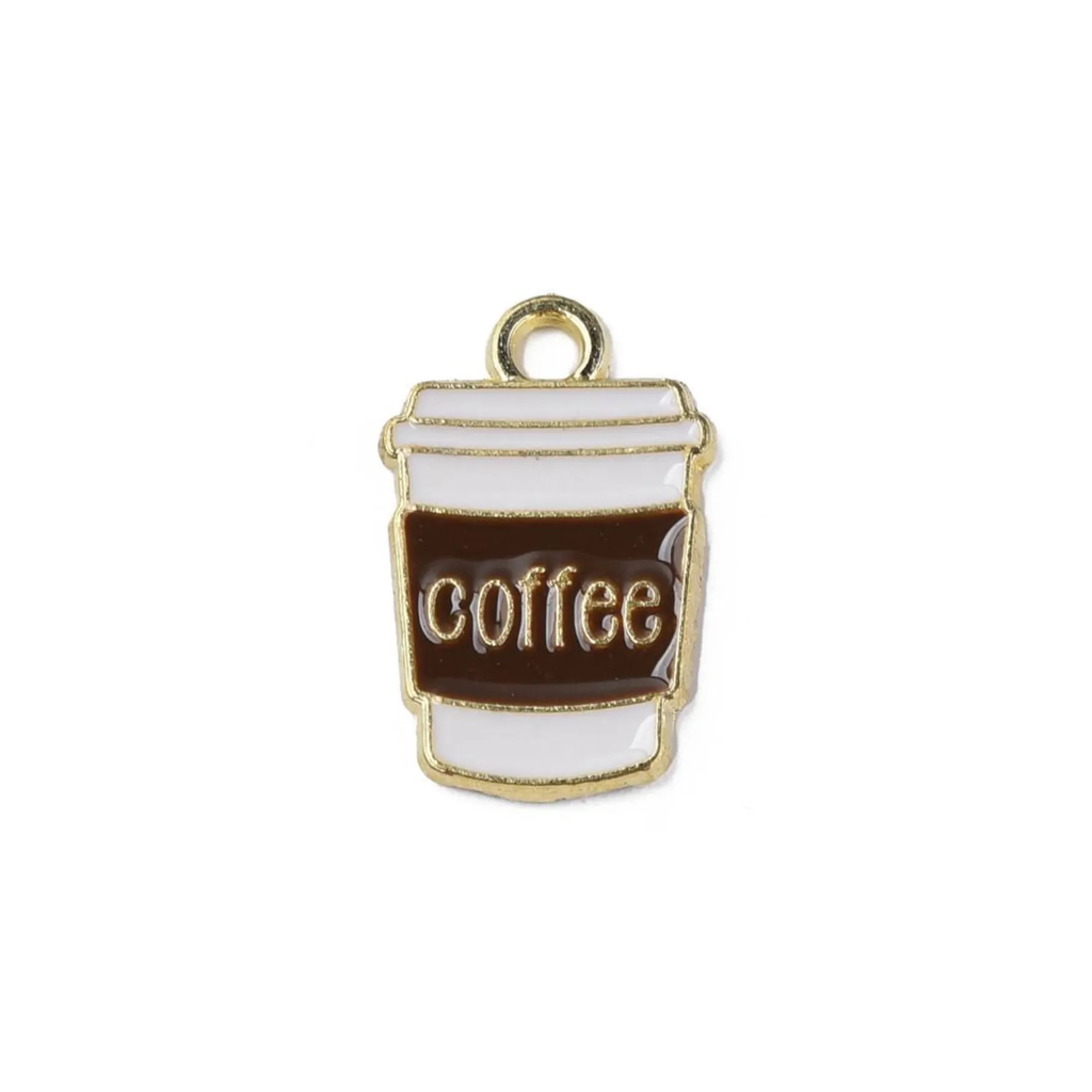 Gold Alloy Coffee Cup Charm