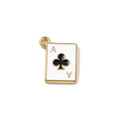 Gold Alloy Poker Card Charm