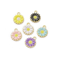 Gold Alloy Assorted Daisy Charm