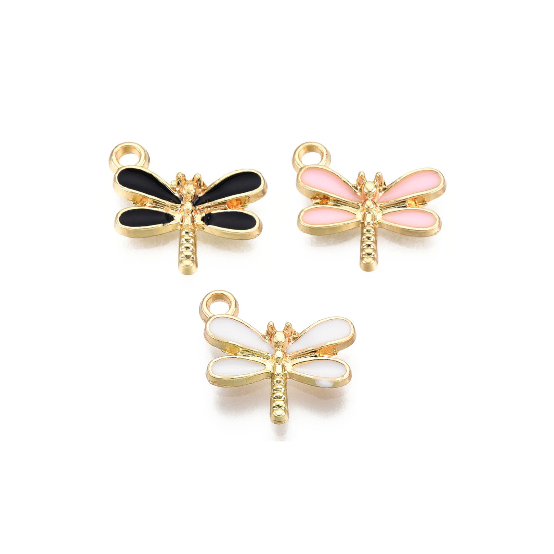 Gold Alloy Dragonfly Charm