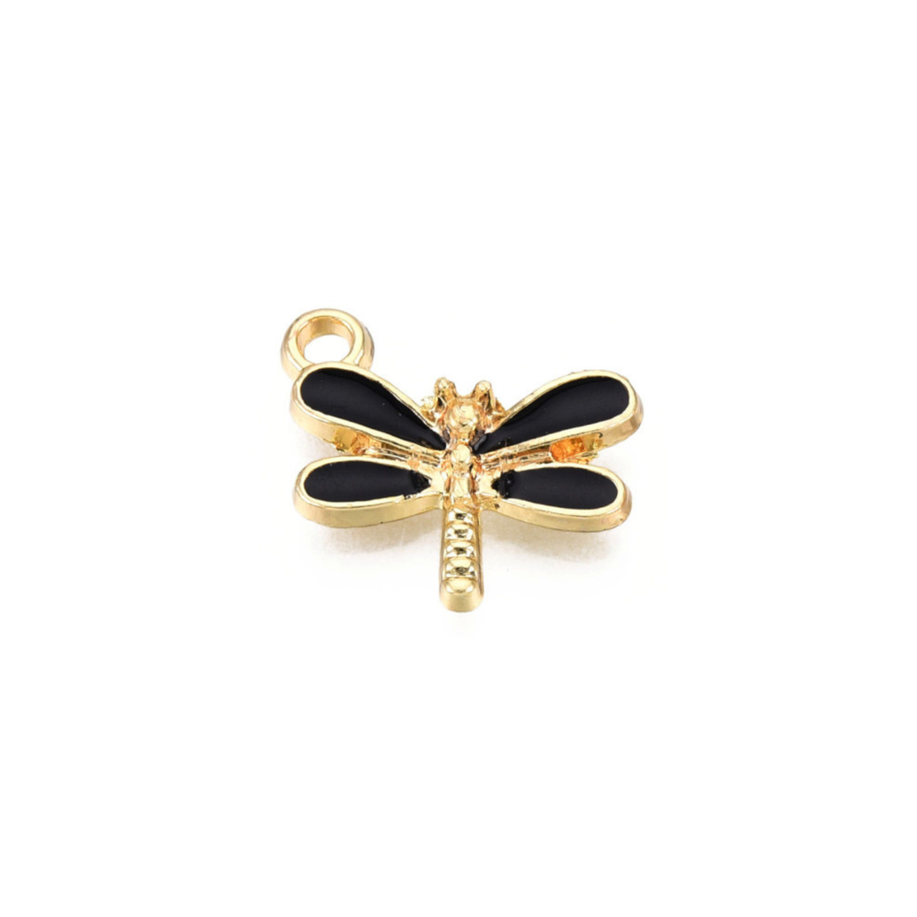 Gold Alloy Dragonfly Charm