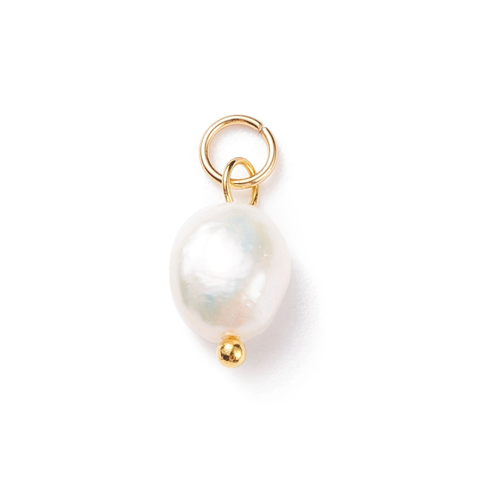 Brass Freshwater Pearl Charm