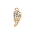 Alloy Rhinestone Wing Charm