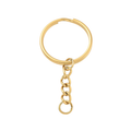 Gold Stainless Steel Split Keychain