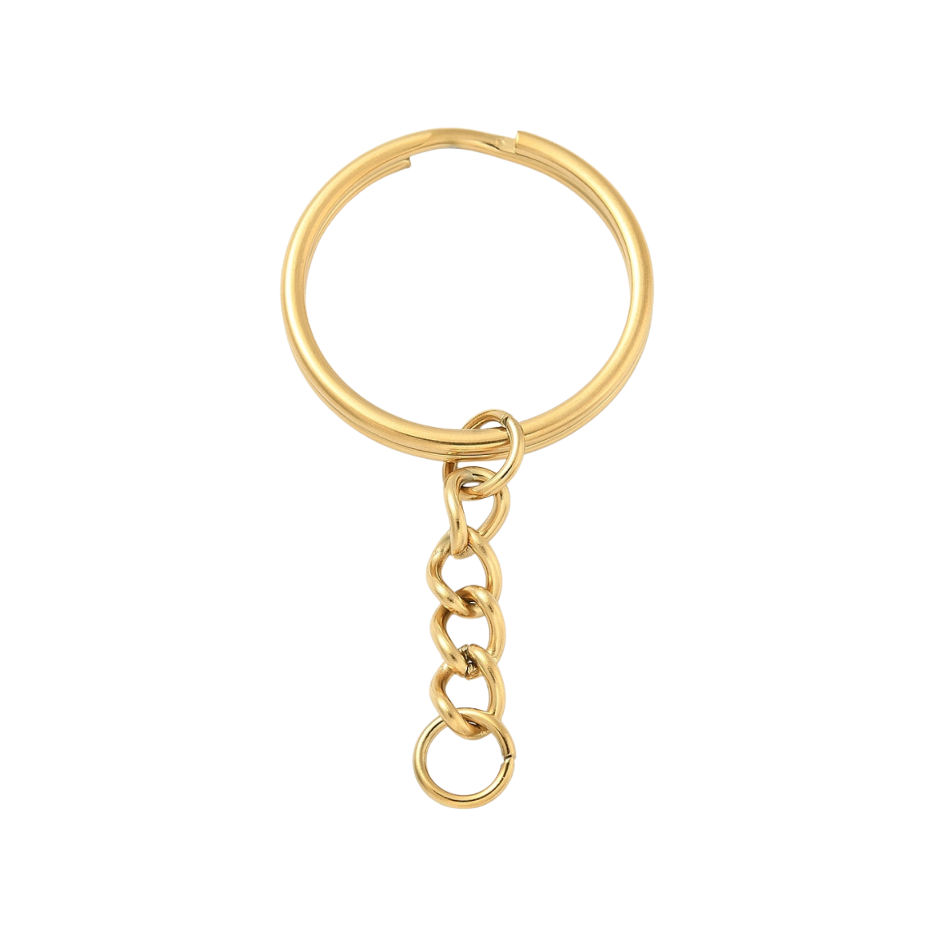 Gold Stainless Steel Split Keychain