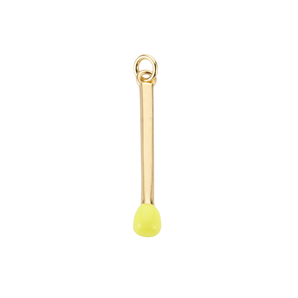 16k Gold Plated Brass Match Stick Charm