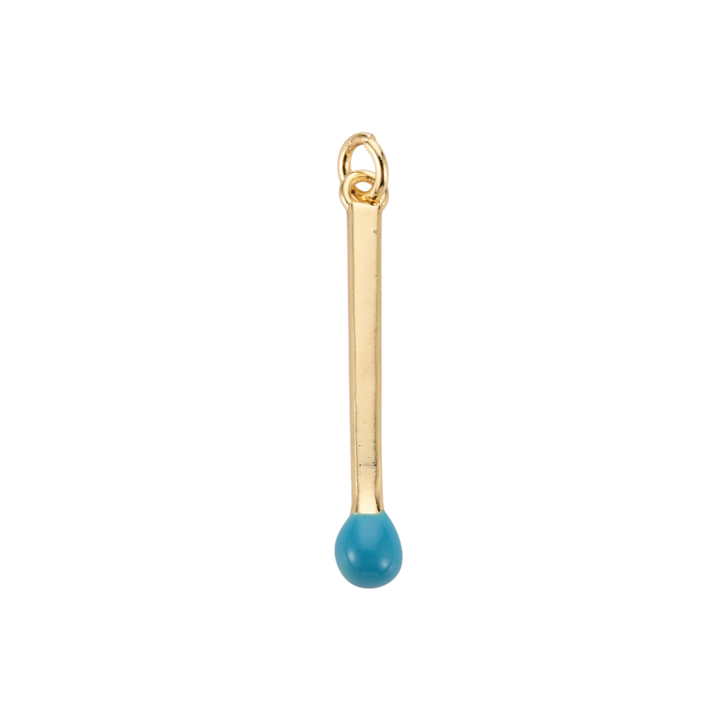 16k Gold Plated Brass Match Stick Charm