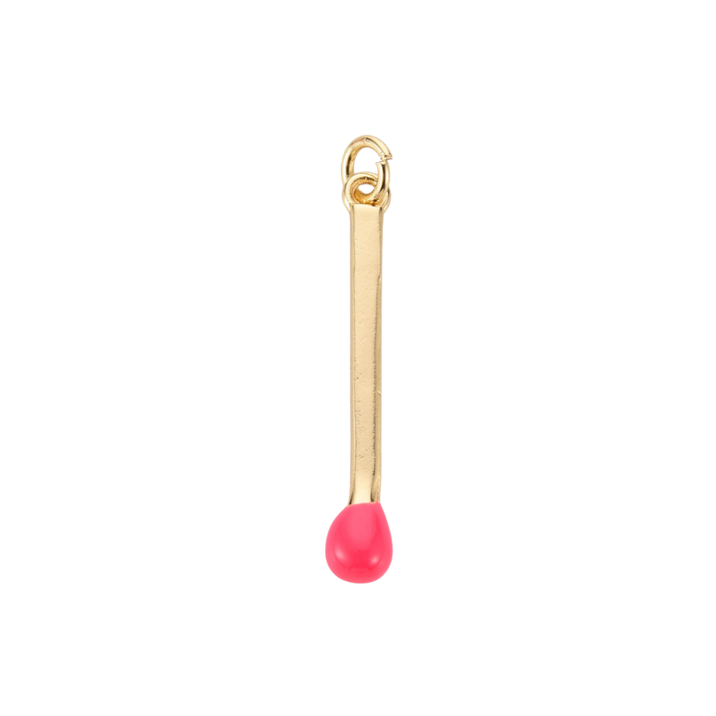 16k Gold Plated Brass Match Stick Charm