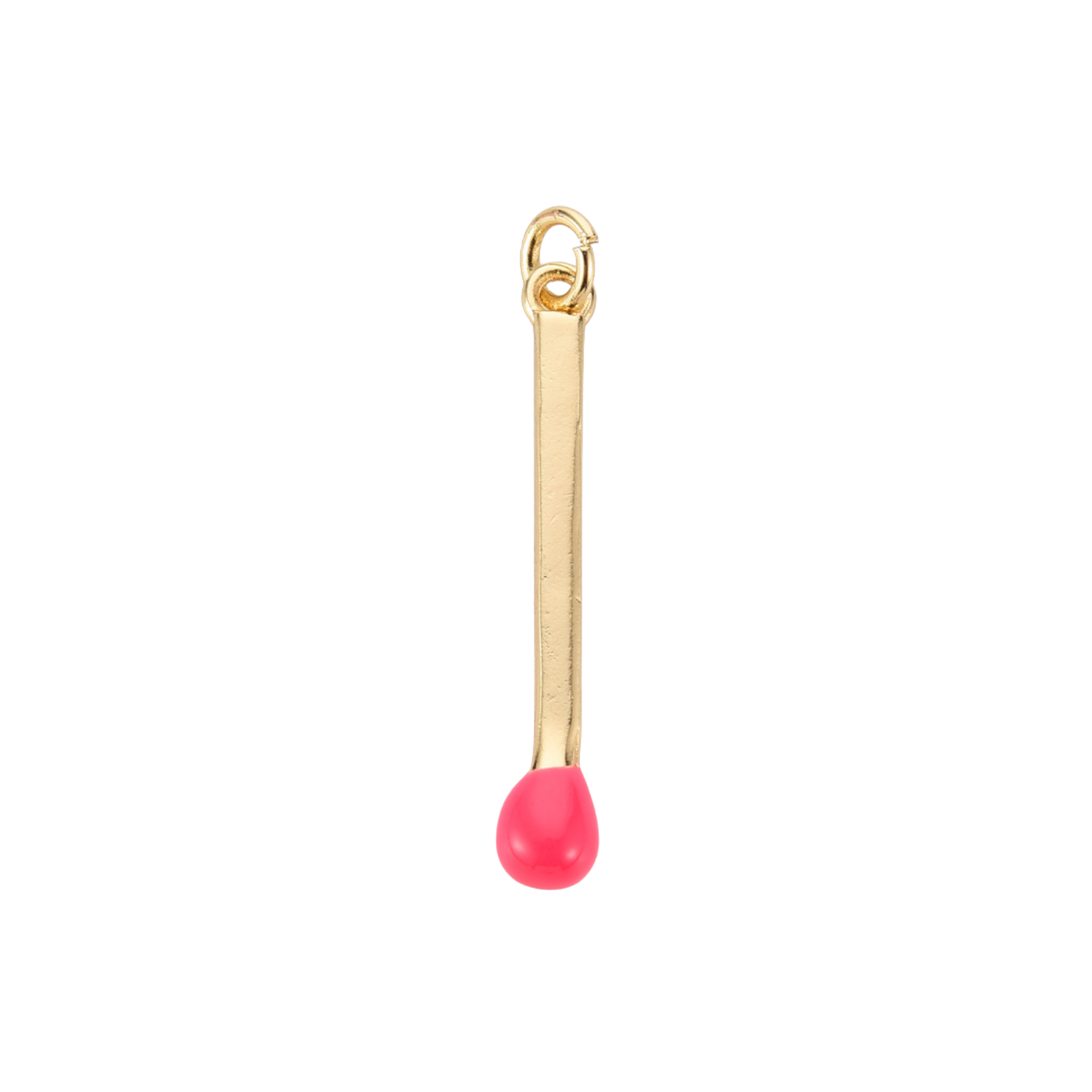 16k Gold Plated Brass Match Stick Charm