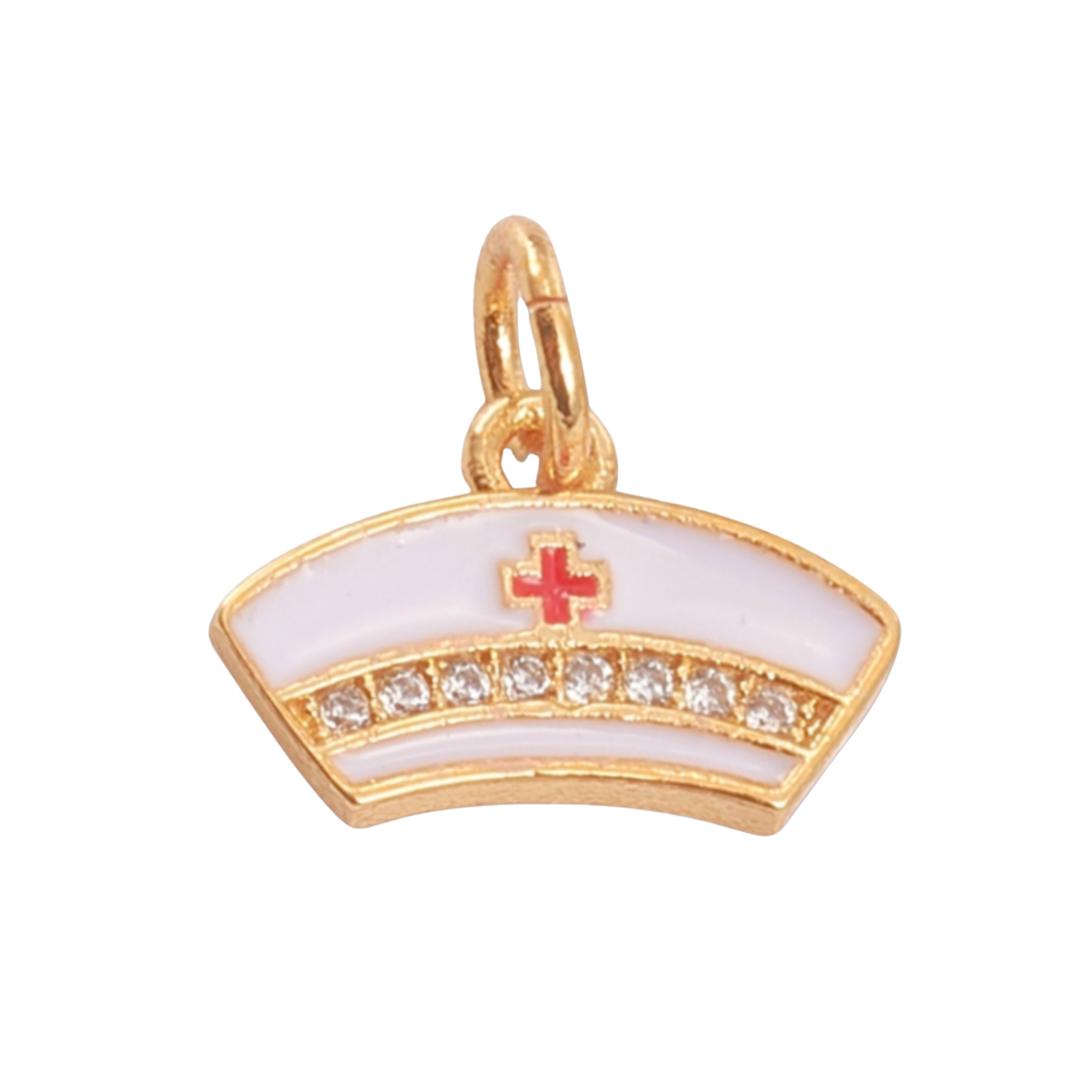 18k Gold Plated Brass Nurse Charm