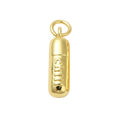 18k Gold Plated Brass Chill Pill Charm