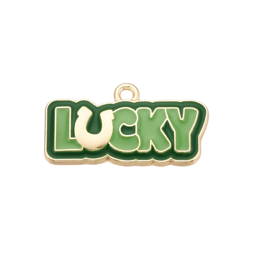 Gold Alloy Lucky Horseshoe Charm