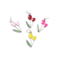 Silver Brass Assorted Tulip Charm