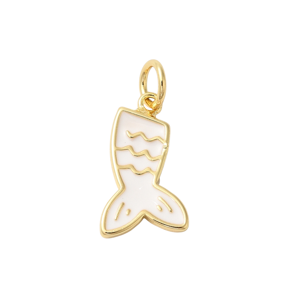 18k Gold Plated Brass Fish Tail Charm