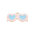 Gold Alloy Heart Sunglasses Charm