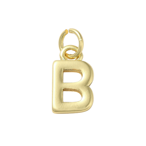 18k Gold Plated Brass Initial Charm Individual Letters