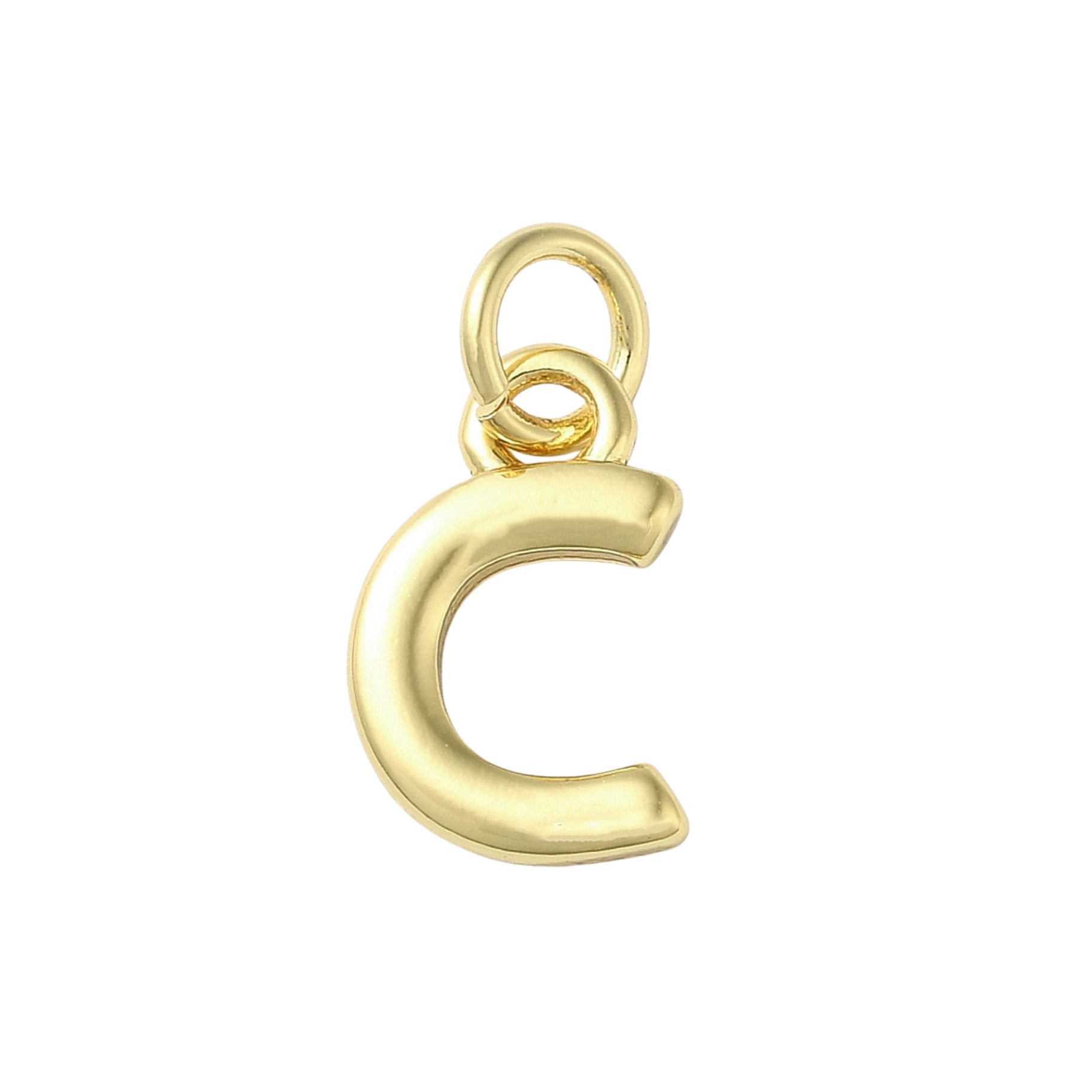 18k Gold Plated Brass Initial Charm Individual Letters