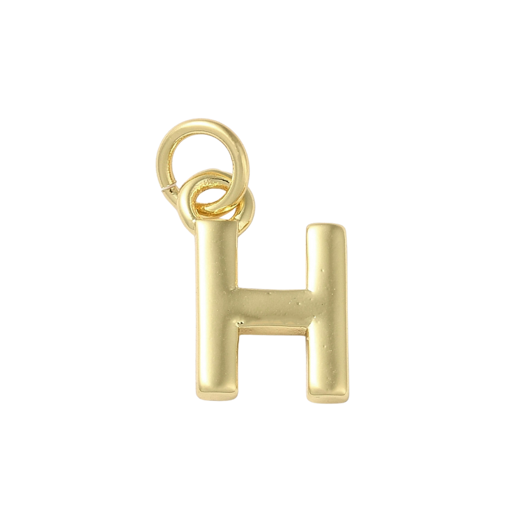 18k Gold Plated Brass Initial Charm Individual Letters
