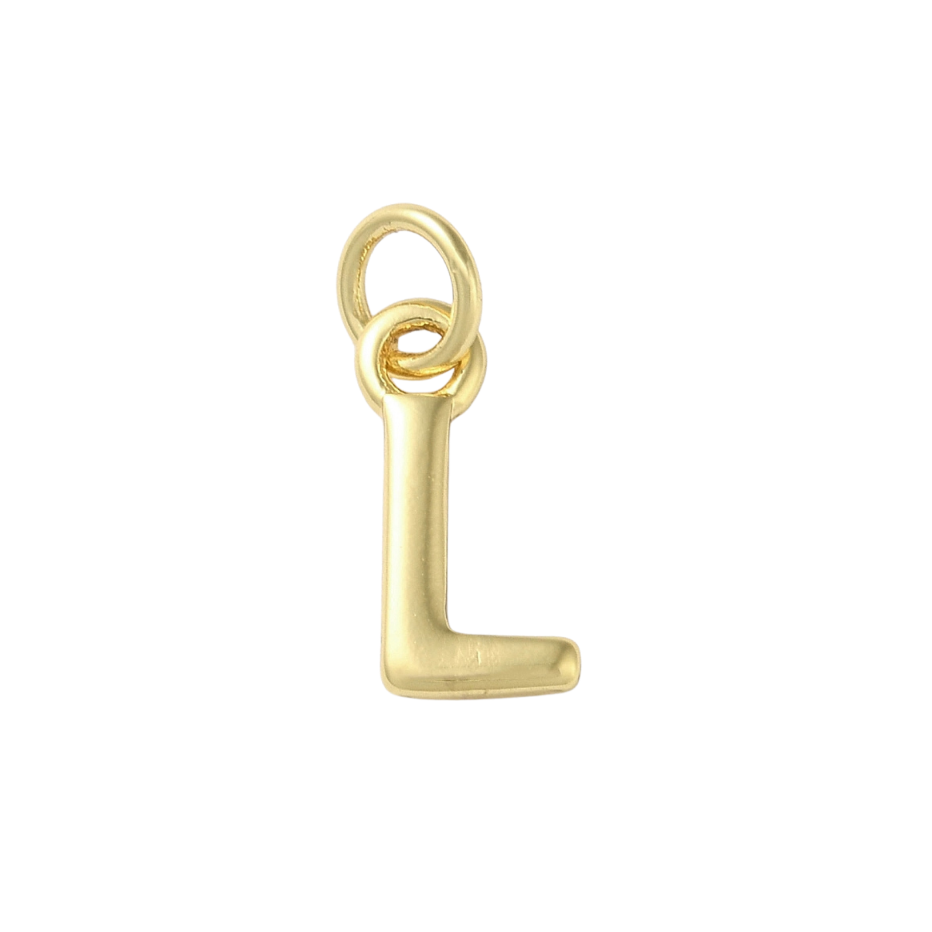 18k Gold Plated Brass Initial Charm Individual Letters