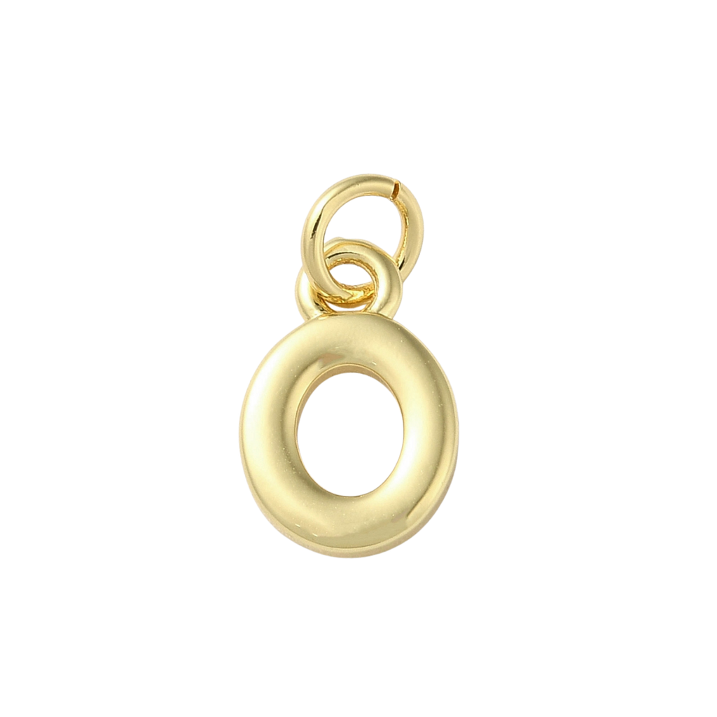 18k Gold Plated Brass Initial Charm Individual Letters