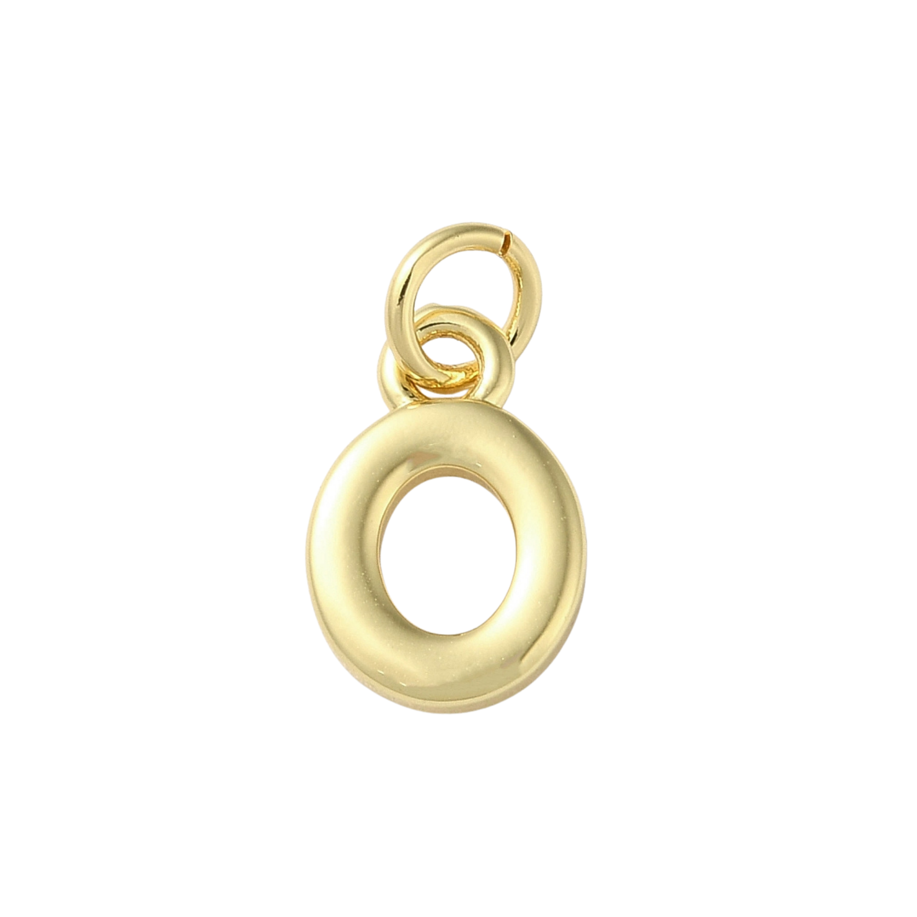 18k Gold Plated Brass Initial Charm Individual Letters