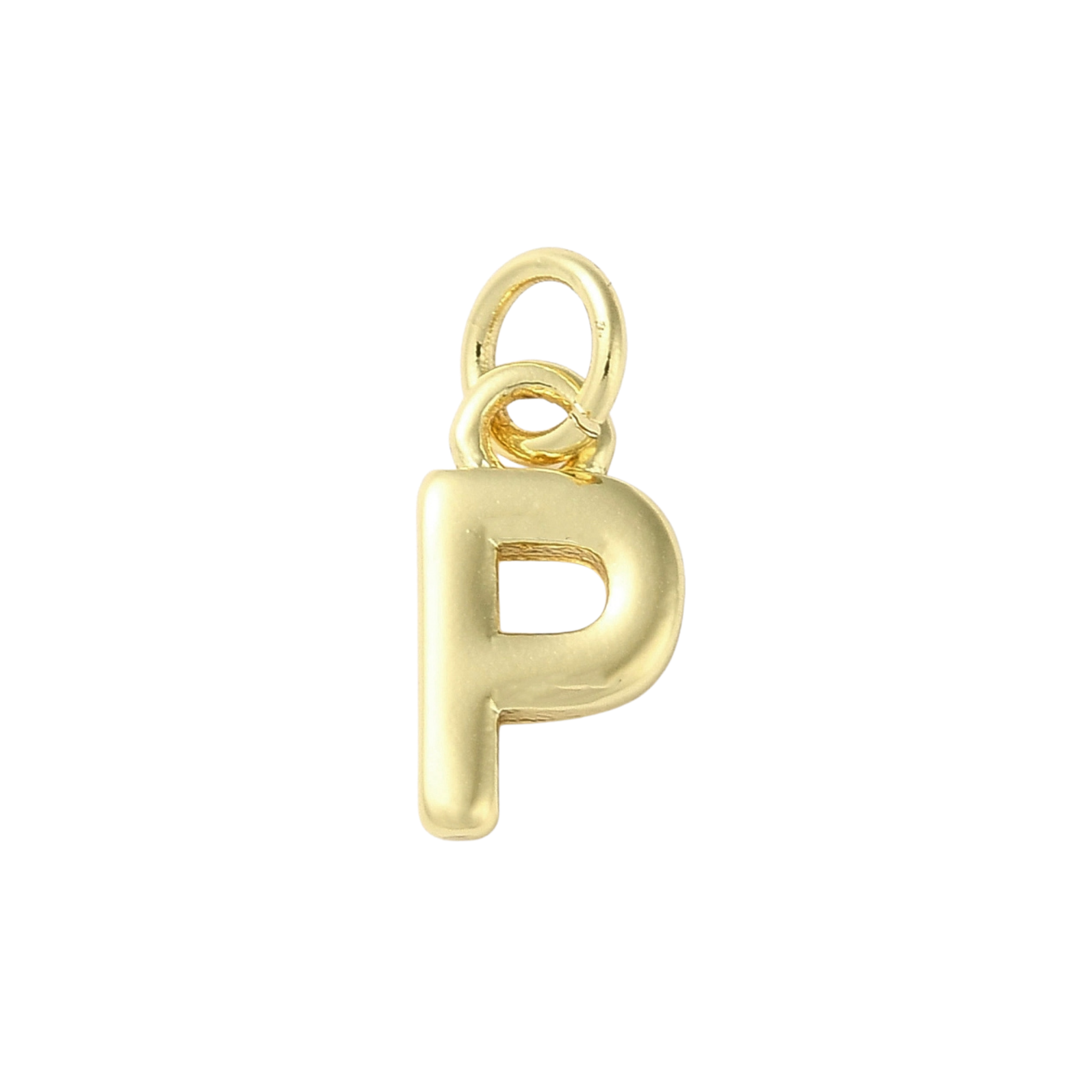 18k Gold Plated Brass Initial Charm Individual Letters