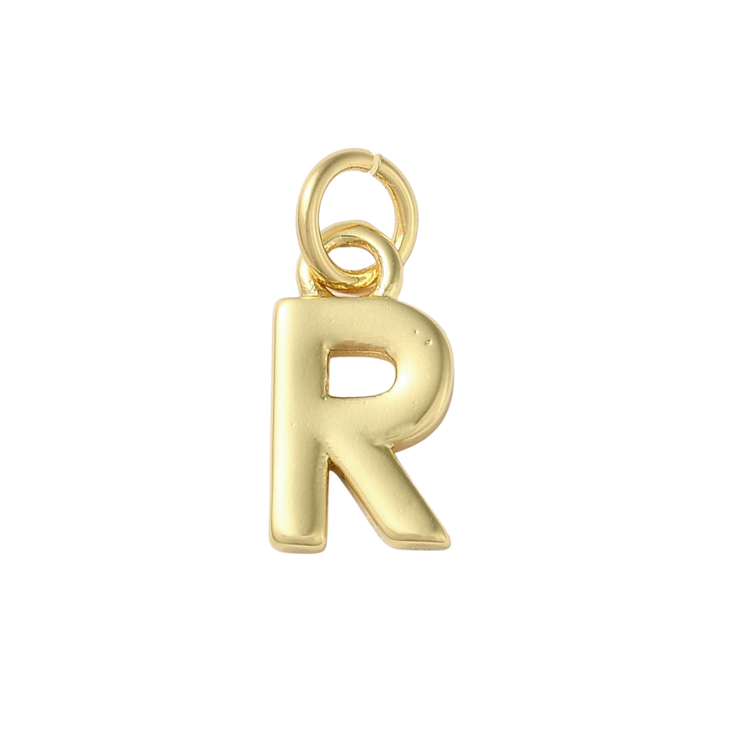 18k Gold Plated Brass Initial Charm Individual Letters
