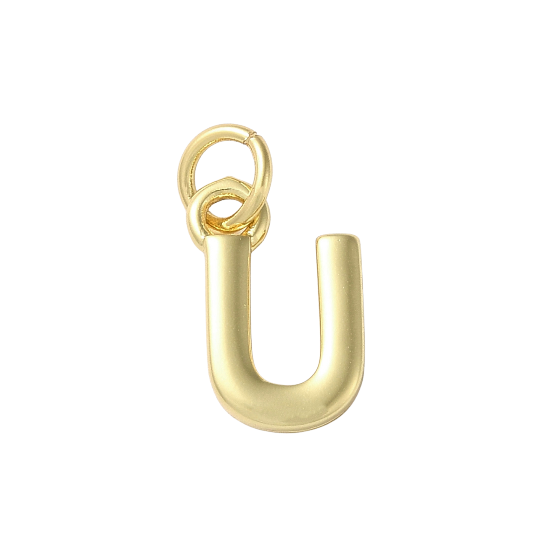 18k Gold Plated Brass Initial Charm Individual Letters