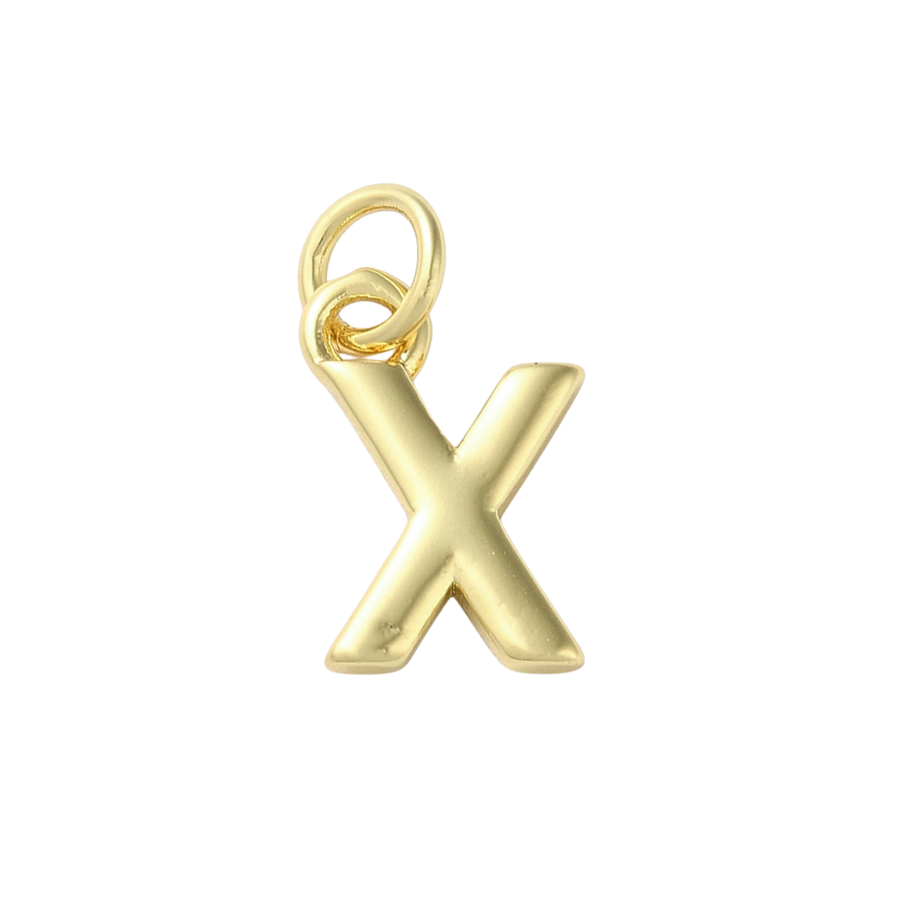 18k Gold Plated Brass Initial Charm Individual Letters
