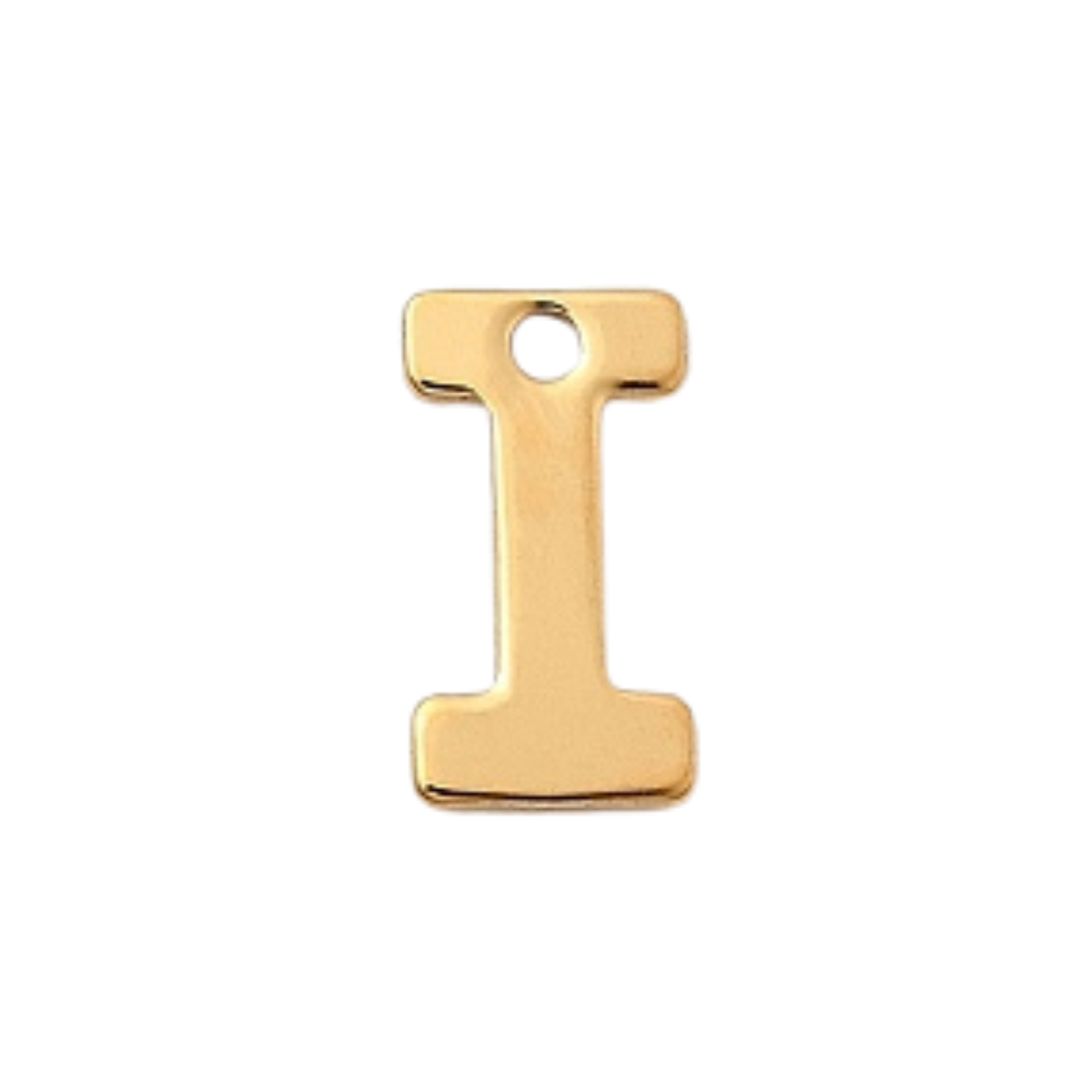 18k Gold Plated Stainless Steel Initial Charm Individual Letters