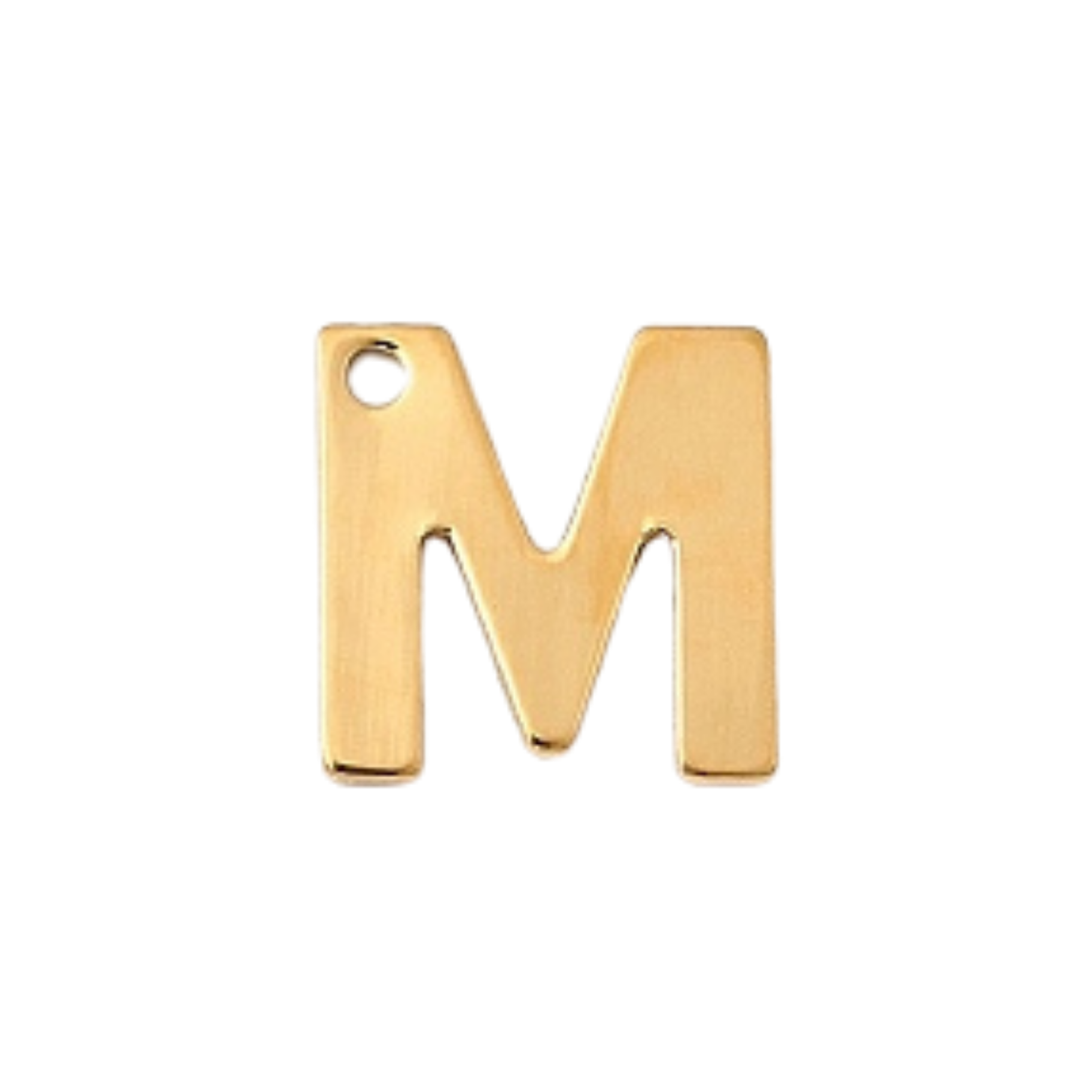 18k Gold Plated Stainless Steel Initial Charm Individual Letters