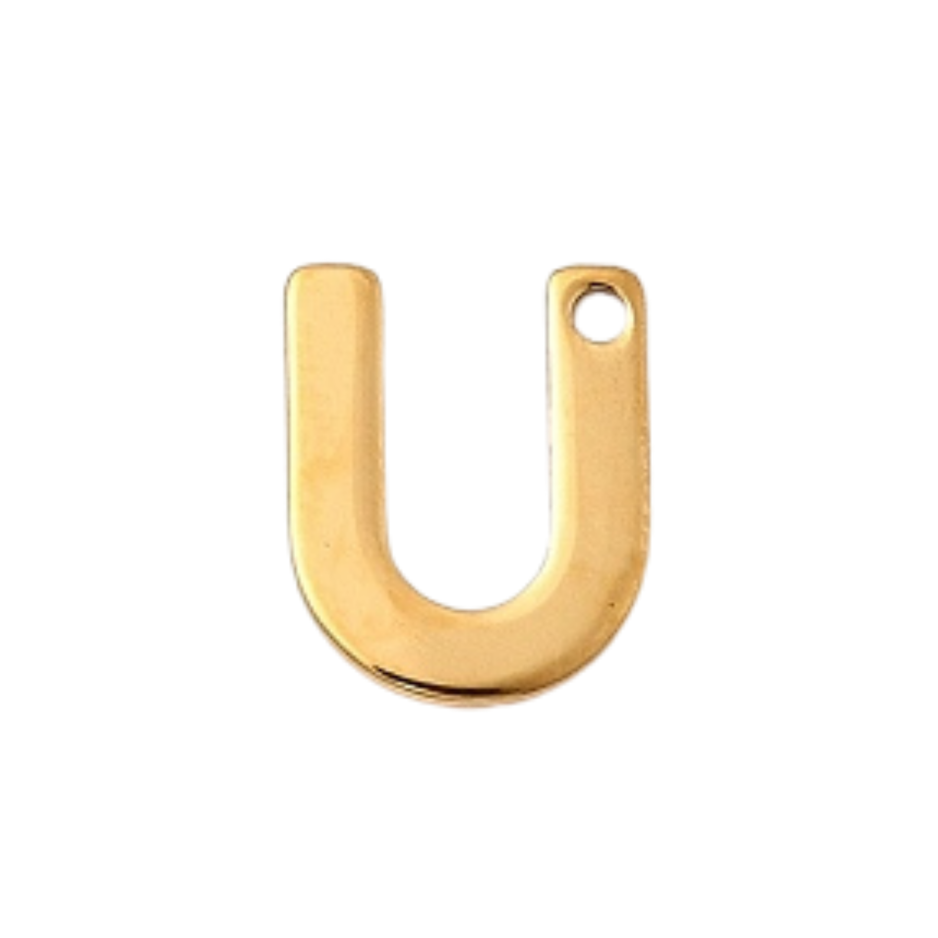 18k Gold Plated Stainless Steel Initial Charm Individual Letters