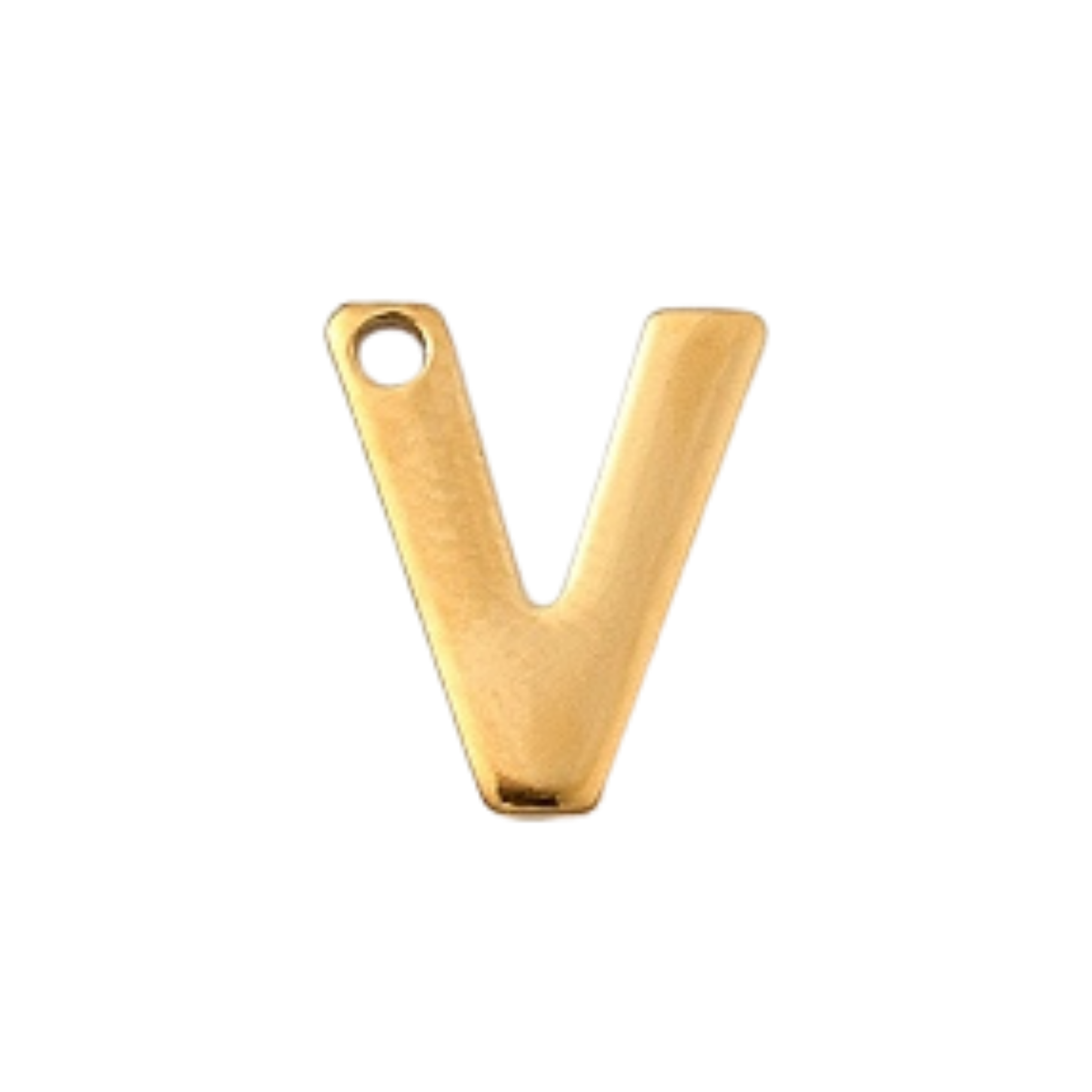 18k Gold Plated Stainless Steel Initial Charm Individual Letters
