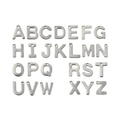 Silver Stainless Steel Initial Letter Charm Full Set