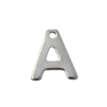 Silver Stainless Steel Initial Charm Individual Letters