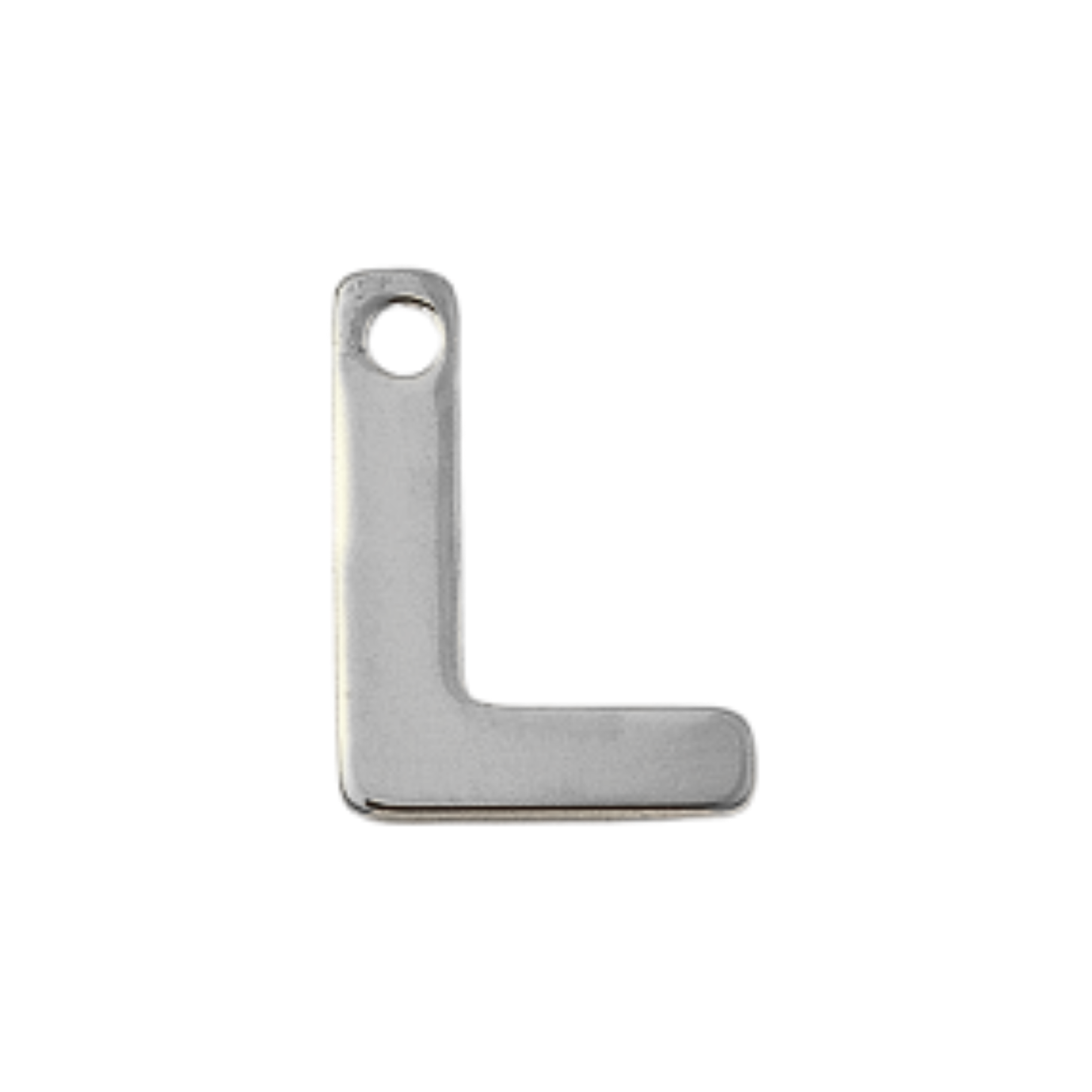Silver Stainless Steel Initial Charm Individual Letters