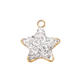 18k Gold Ion Plated Stainless Steel Rhinestone Star Charm