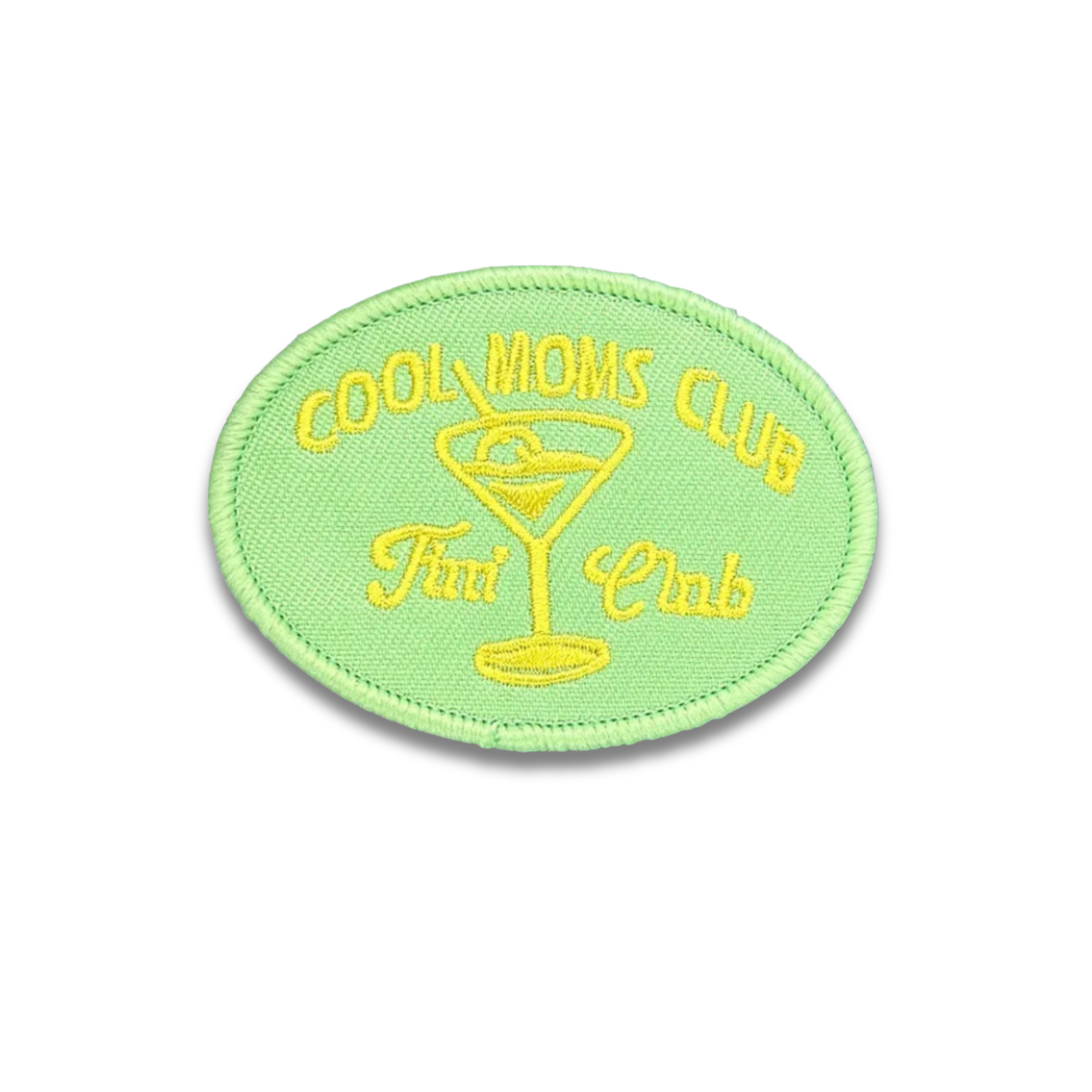 Cool Moms Club Embroidered Patch - Iron-On Applique