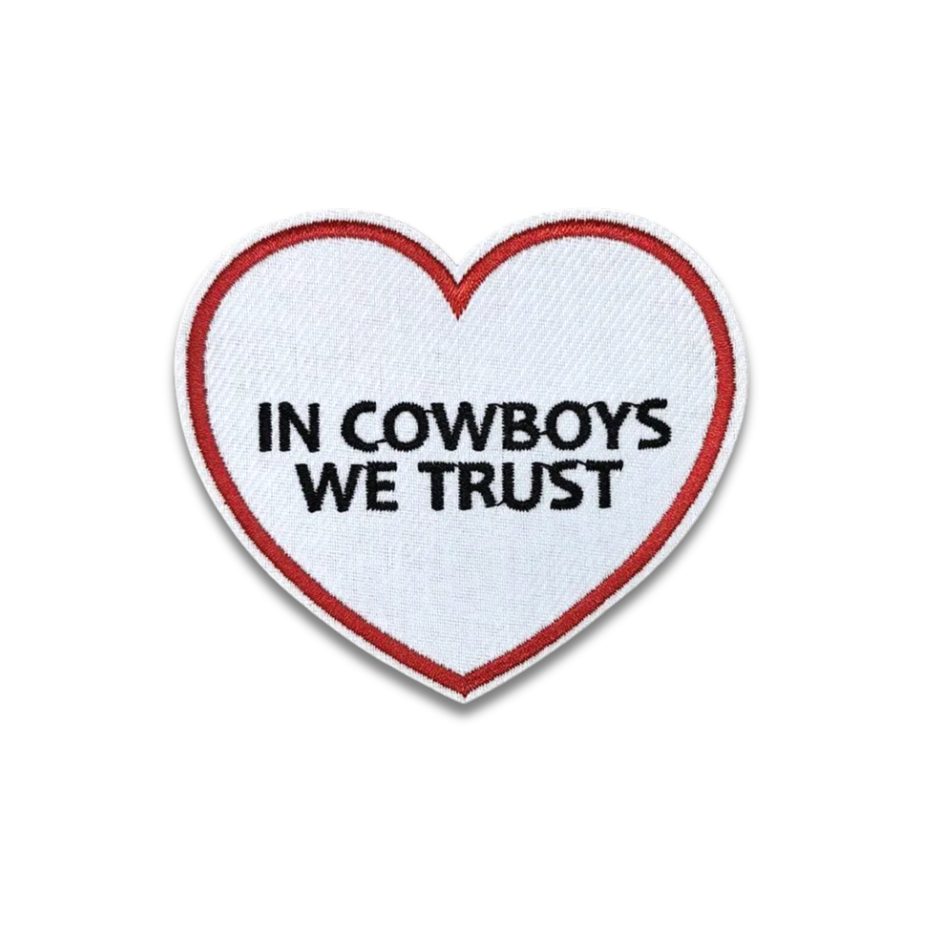 In Cowboys We Trust Embroidered Patch - Iron-On Applique