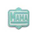 Teal Mama Embroidered Patch - Iron-On Applique