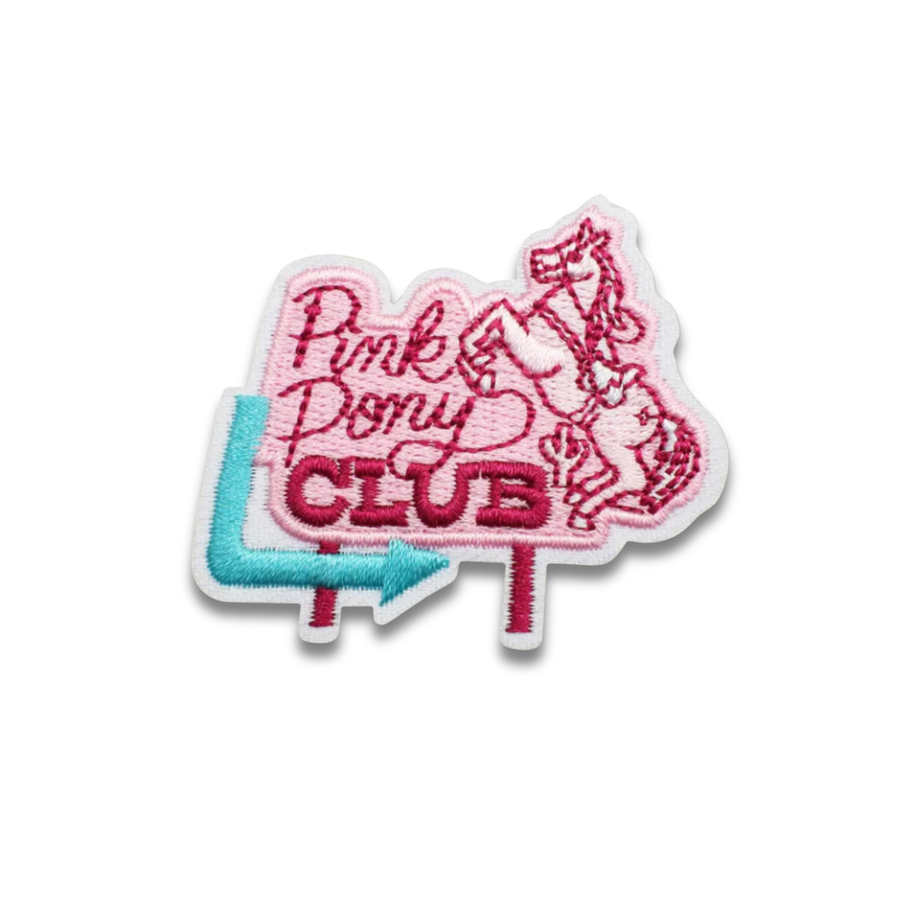Pink Pony Club Embroidered Patch - Iron-On Applique
