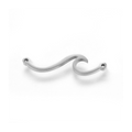 Silver Stainless Steel Wave Connector Charm