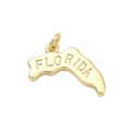 18k Gold Plated Brass Florida Charm